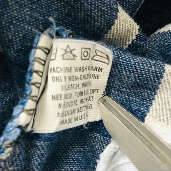 Rumble Seats Vintage 70s 80s Super High Waist Striped Plaid Jeans Size 25 Rare - Picture 9 of 13